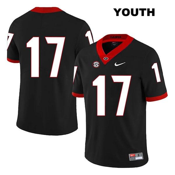 Georgia Bulldogs Youth Eli Wolf #17 NCAA No Name Legend Authentic Black Nike Stitched College Football Jersey LXO3256GJ